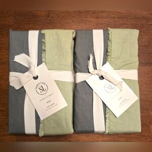 SOUTHERN LIVING Linen & Cotton Duo Green King Sham Set